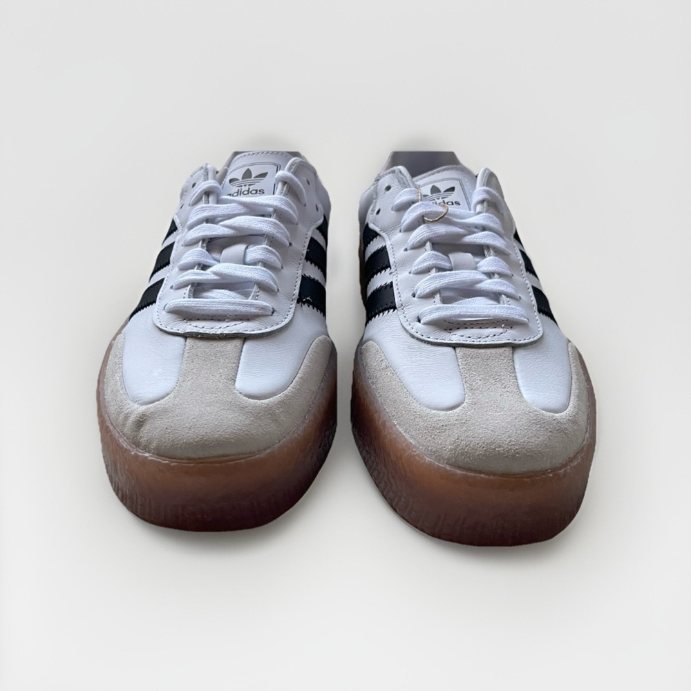 Size 8.5w - Adidas Originals Sambae W Cloud White Metallic Gold Women's JI1349 - Picture 7 of 10